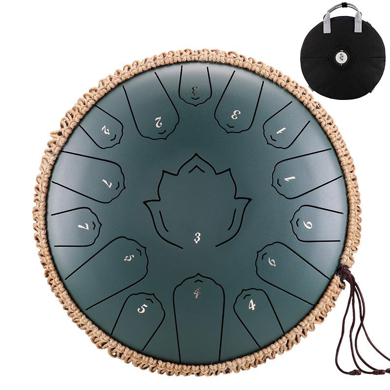 Musical Drum Steel Tongue Drum 13 14 Inch 15 Note C Hollow Drum Percussion Instrument