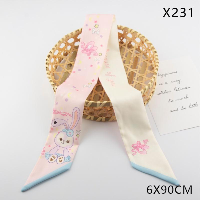 Seidentuch Schleife für Tasche Lang Vielseitig Streamer Gebundenes Haar Damenband Haarschmuck Stirnband