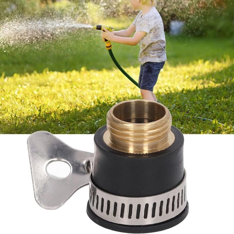 1/4Inch Tap Connector Brass Thread Fittings 4Pieces For Garden Irrigation Car Wash Easy Installation Faucet Adapter