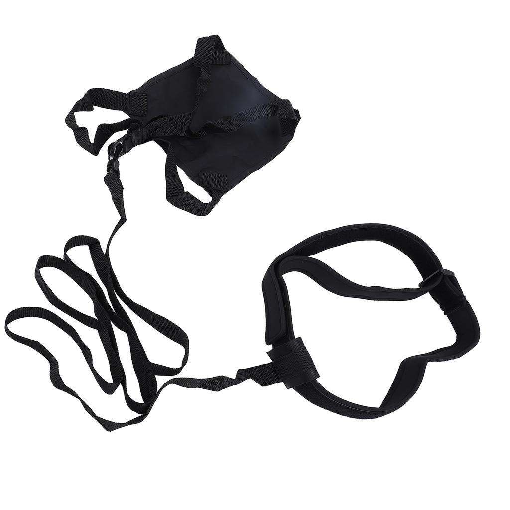 Swim Parachute Professional Safe Portable Swimming Resistance Training Belt Set for Kids Adults 20cm / 7.9in Black