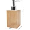 IMIKEYA Hand Bottle Bamboo Soap Dispenser for Kitchen and Bathroom Wooden Pump Bottle, 16.5X7X7CM, YP21B9F22ZO11GQ14X