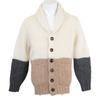 Brunello Cucinelli [Excellent Condition/Domestic Authentic] Cashmere/Silk/Alpaca Blend Shawl Collar Knit Cardigan/ Tops 44 Ivory/Beige/GrayUsed