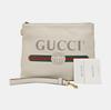 [Pre-Owned] Print Vintage Logo Wristband Leather Clutch - Very Good #B9GEJT