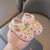 Girls' Bag Sandals 2024 Summer New Children's Love Breathable Sandals Prewalker Children's Cartoon Beach Shoes Newborn Baby Girl
