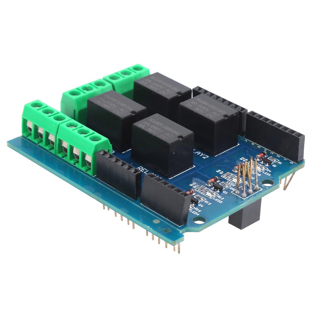 4-Kanal Relaismodul Steuerplatine Harz Erweiterungsschild mit Onboard-Anzeige DC5V