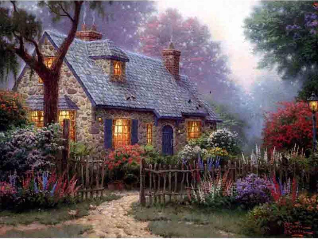 Diy Diamond Embroidery 5D Landscape Forest Hut Cross Stitch Riverside Path Round Diamond Painting Mosaic New Year Gift