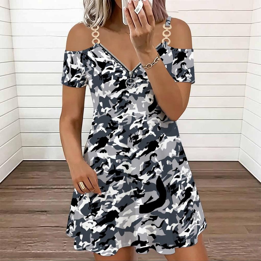 Women Adjustable Sling Dress Plus Size Peony Printed Flowy Summer Vacation Gown