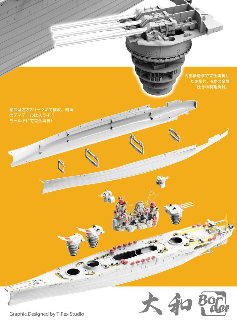 Border Model Japanese Navy Battleship Yamato 1945 Plastic Model BS004 1/350 (Ship)