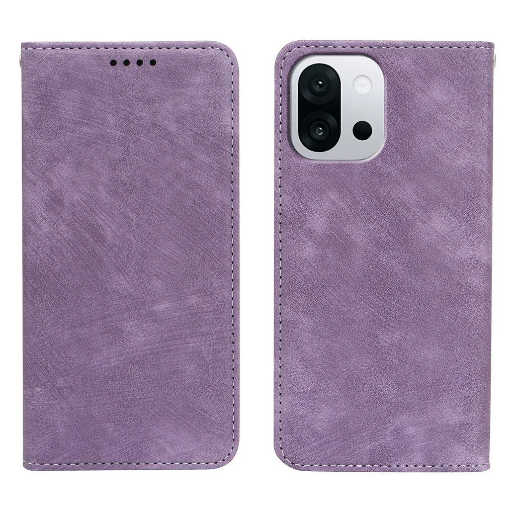 For OnePlus 13T 5G Case Strong Magnetic Leather Wallet Phone Cover with Striped Texture