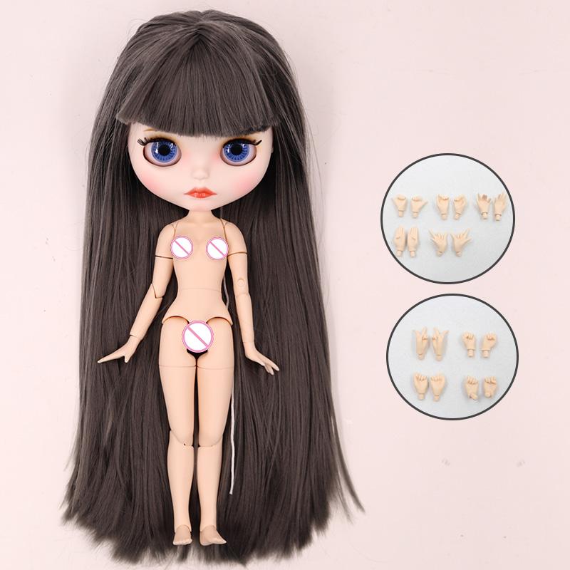 

Кукла ICY DBS Blyth для бабушки с седыми волосами, резные губы, матовое лицо, шарнирное тело 1/6 BJD