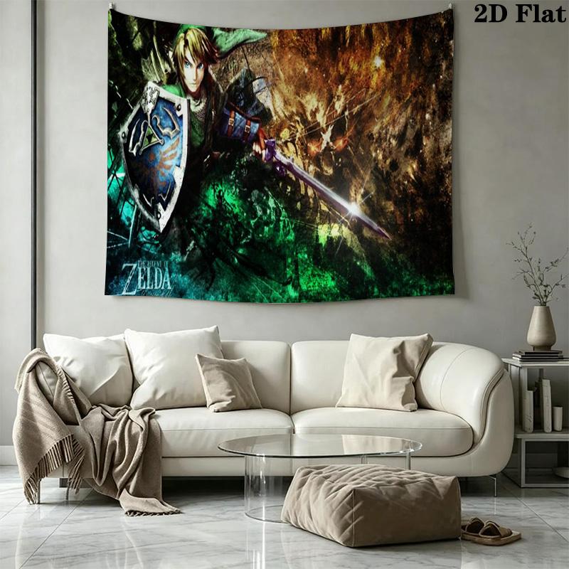 Zelda Wall Tapestry Aesthetic Wall Hanging Printed Fabric Blanket Decorative Tapestries for Bedroom Living Room Home Decor