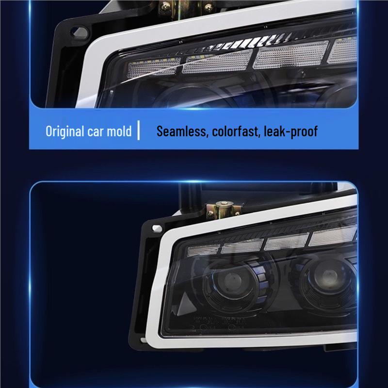Dual-Lens Full LED Headlights for Sinotruk Howo 380/336, Super Bright Spotlight Flow.