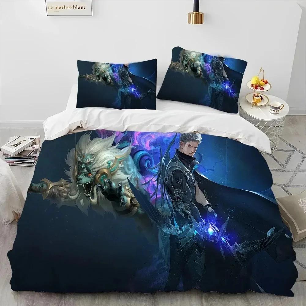 3D Lost ARK Game Gamer Cartoon Comforter Bedding Set,Duvet Cover Bed Set Quilt Cover Pillowcase,king Queen Size Bedding Set Boys