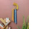 1PCS New Colorful Fringe Tapestry  Cotton Bohemian Wall Hanging with Stars Moon Sun Dreamcatcher Decor