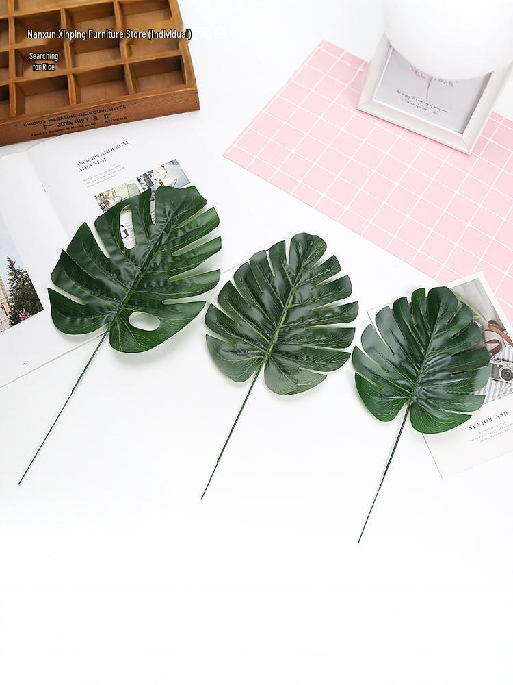 Artificial Turtle Leaf Wall Decor for Flower Arrangements and Photo Props
