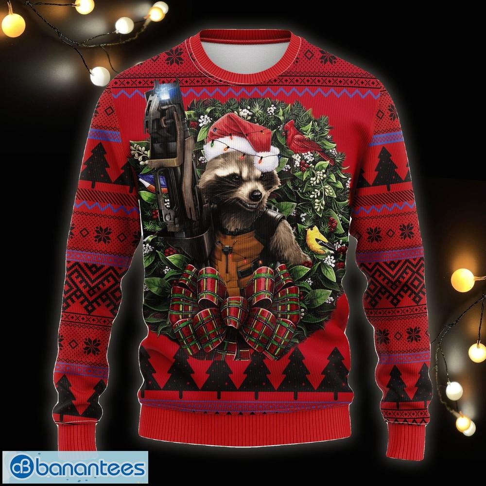 Guardians of the galaxy Racoon Rocket christmas Ugly Sweater Unisex T-Shirt M