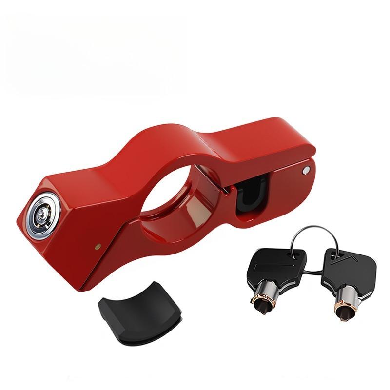 

1Pc Anti-theft Electric Bike Motorcycle Bicycle Handlebar Throttle Lock, Portable Aluminum Alloy Handlebar Lock Brake красный