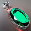 Chrome Diopside Gemstone Handmade 925 Sterling Silver Jewelry Pendant 2.17" AH-837