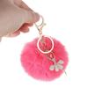 Accessories Faux Rabbit Fur Car Pendant Key Buckle Ballet Dancing Girl Keyring Angel Keychain