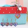 5pcs DIY Diamond Painting Keychain Full Drill Love Resin Bag Pendant Decoration