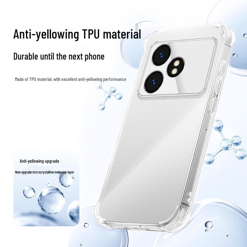 RealMe GTneo6 Transparent Case for Neo5se/GT6 - Airbag Corners, Anti-fall, Premium Feel TPU