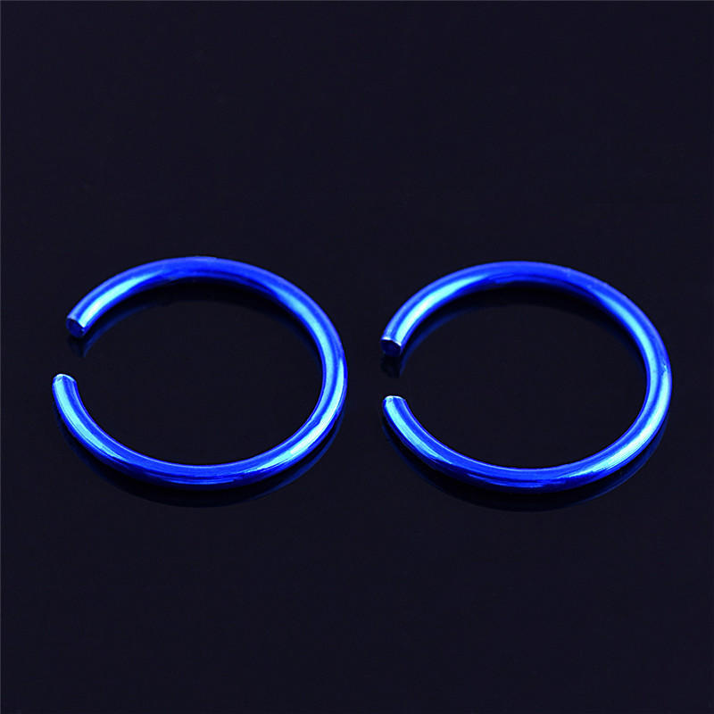 

40 шт. цветные кольца из нержавеющей стали для пирсинга носа, пирсинга губ, ювелирных изделий