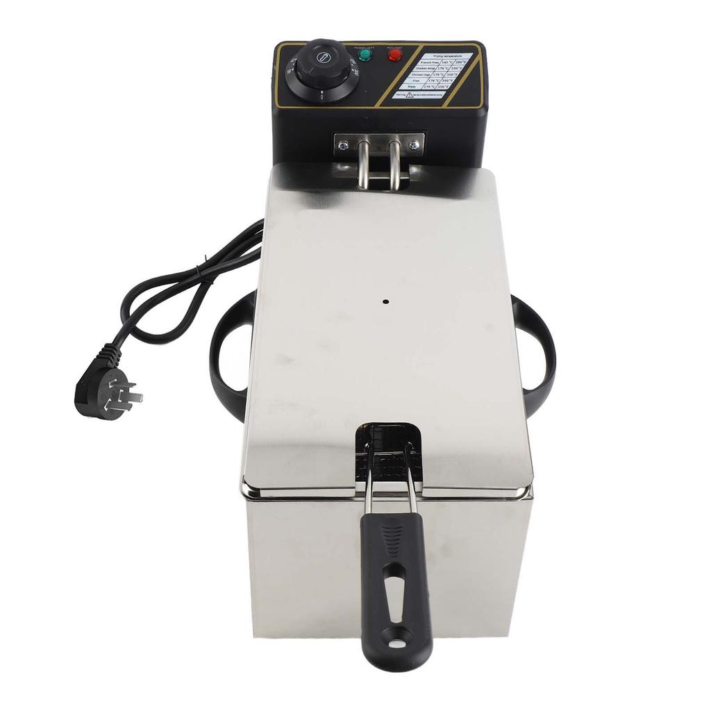 Frigider electric de adâncime 4L 4.2Qt cu coș de filtrare a uleiului detașabil 1400W Oțel inoxidabil 60 200 grade Celsius 140 392