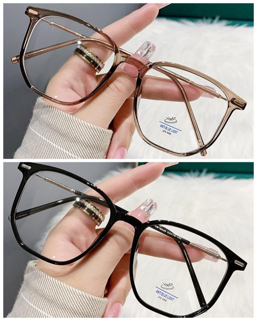 2pcs Anti- Radiation Eye Eyeglasses Durable Frames Anti- Blue Lightweight Replaceable Lenses Shades for Female/Male