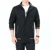 New Spring and Autumn Thin Casual Jacket Men's Stand-up Collar Medium Handsome Top Dad Wear