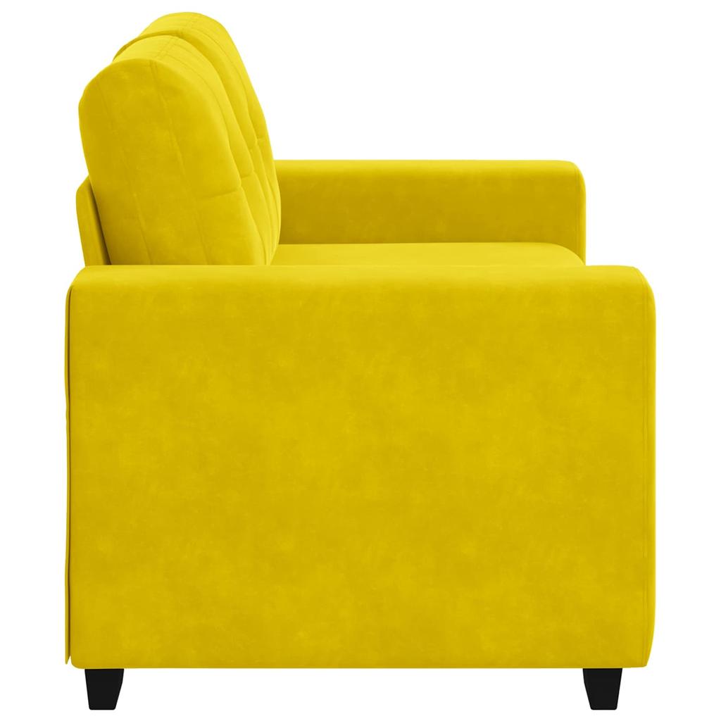2 Seater Sofa Yellow 160 Cm Velvet