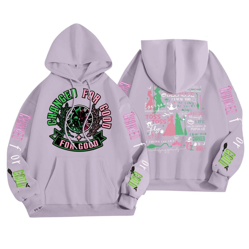 Women's Fashionable Casual Hooded Long Sleeved Printed Sweatshirt