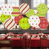 Christmas Hanging Paper Lanterns Decorations Paper Lanterns Round Hanging Lantern Party Supplies for Christmas Party Decorations