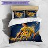Set Lenzuola Stampate Cristiano Ronaldo 3 Pezzi Copriletto Accogliente Traspirante come Regalo per Inaugurazione Casa o Festa