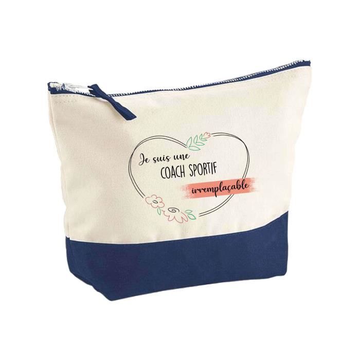 Pouch of an Irreplaceable Sports Coach | Gift Idea for Colleague Work Retirement Large Size Kit Makeup Toiletries