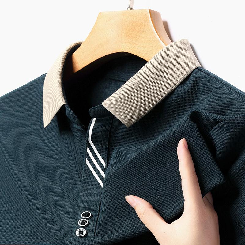 Original Men'S Short-Sleeved Polo Shirt High-End Business Casual Non-Iron Stretch Shirt