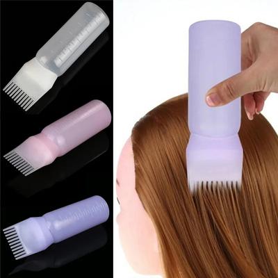 120ml Hair Dye Applicator Brush Bottle Dyeing Shampoo Bottle Oil Comb Hair Dye Bottle Applicator Tool Hair Coloring Styling Tool