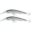 2Pcs Plastic Artificial Simulation Deep Diving Minnow Lure Bait Fishing Accessory4#