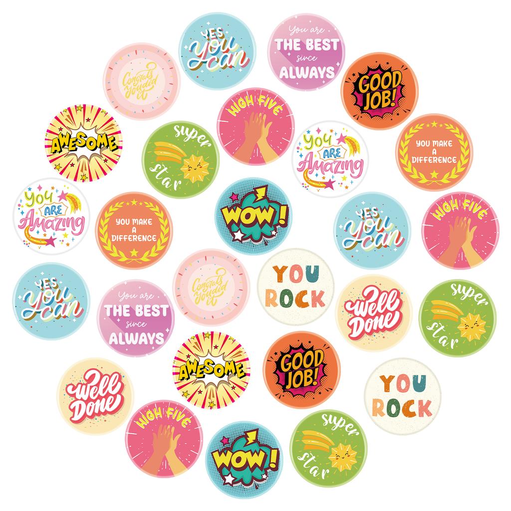 60 Pcs Reward Button Pins Mini Round Recognition Buttons Appreciation Inspirational Encouragement Pin Award Badges For School Of