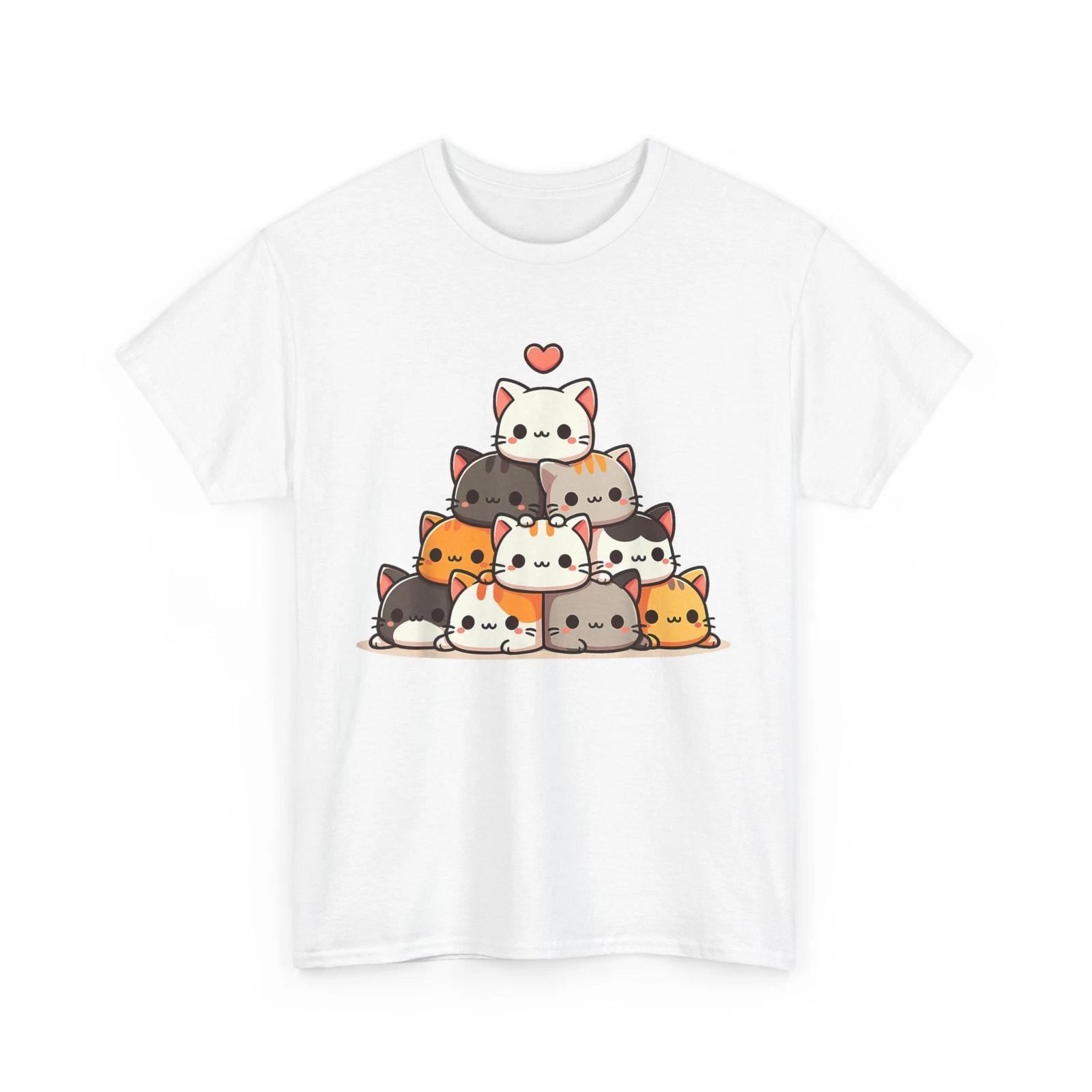 Cat Cute Kitty Cats Anime Kawaii Neko Women Girls T-Shirt 3XL