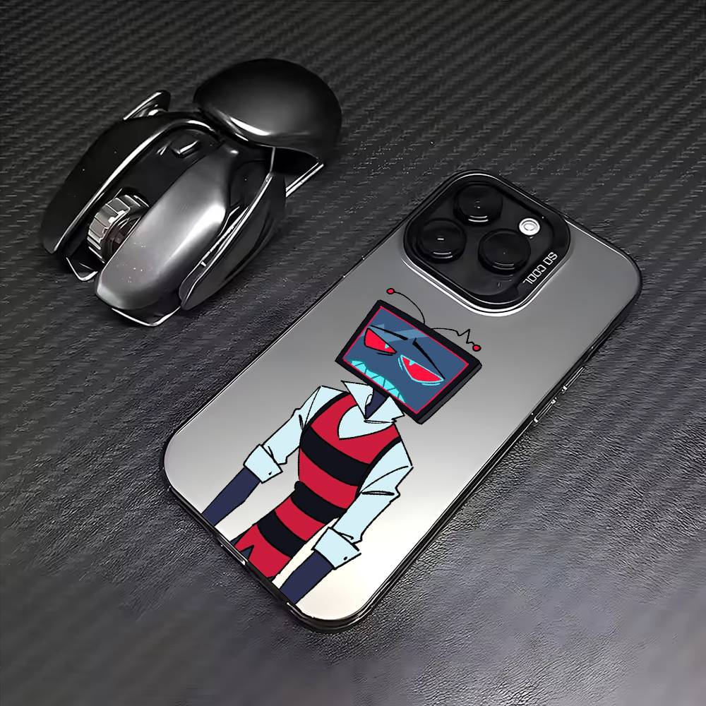 

H-Hazbin H-Hotel Vox Colorful Silver Back Phone Case For IPhone 17 16 15 14 13 12 11 Plus Pro Max Plus iPhone16pro