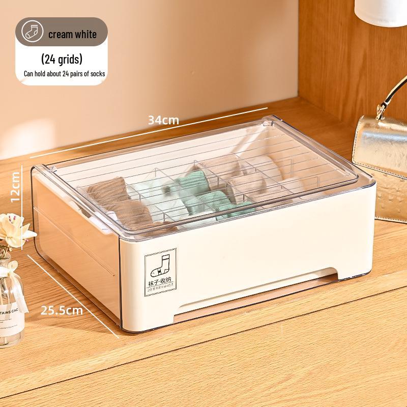 Stackable Multi-Layer Underwear and Medicine Organizer Box - Transparent, Multi-Purpose Storage.