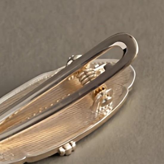 Hårnål i fransk stil, Hårklämma med blommönster och metallisk emaljfinish, Hårnål för lugg som inte skadar, Mångsidigt håraccessoar