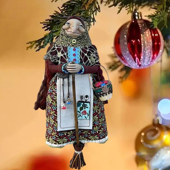Automobile Pendant Handmade Kitchen Witch Doll Multipurpose Halloween Witch Figurine Luck Charm Home Decoration
