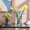 Vase with Handle Living Room Desktop Fish Tank Outdoor Artistic Decoration Floral Display ,