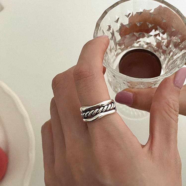 Fashionable Adjustable Open Geometric Ring For Women Elegant Statement Accessory