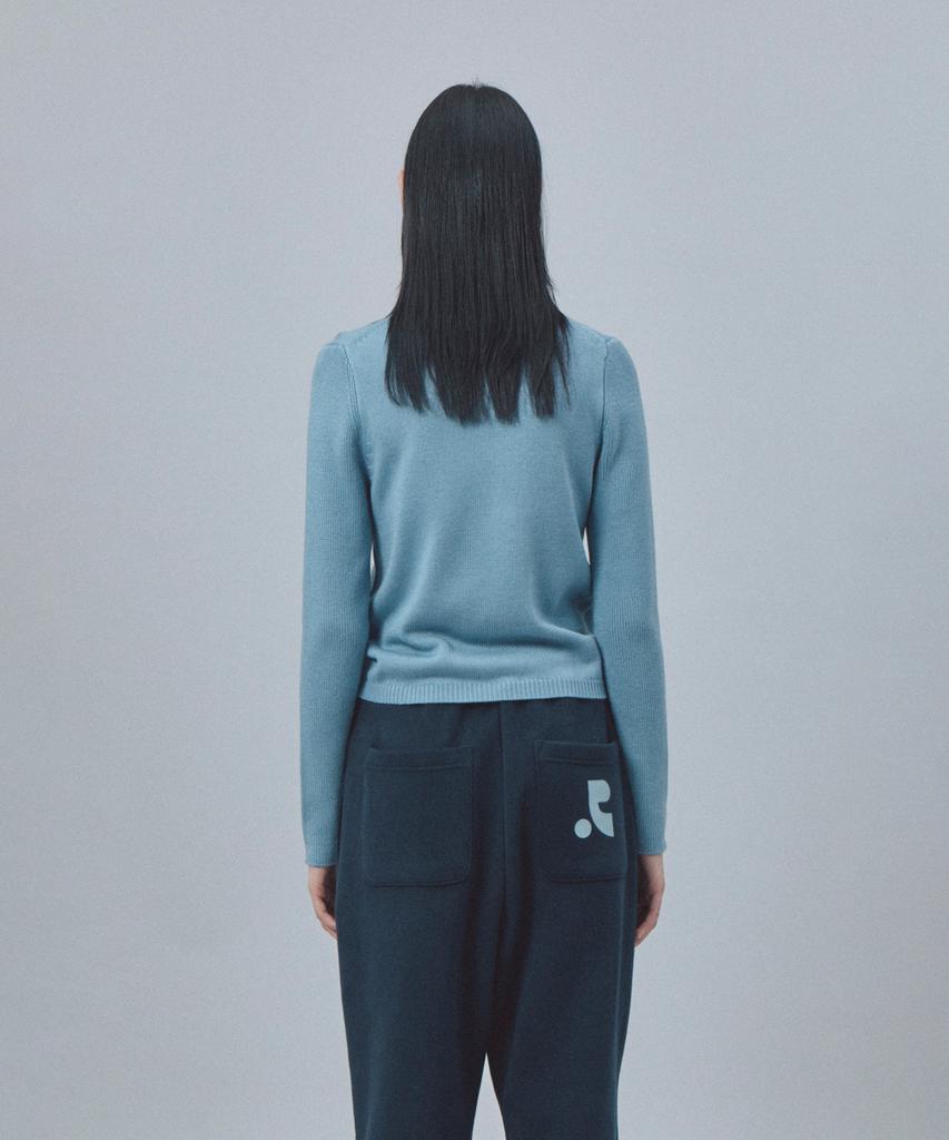 REST&RECREATION Slim Fit Half Zip-Up Knit - Light Blue