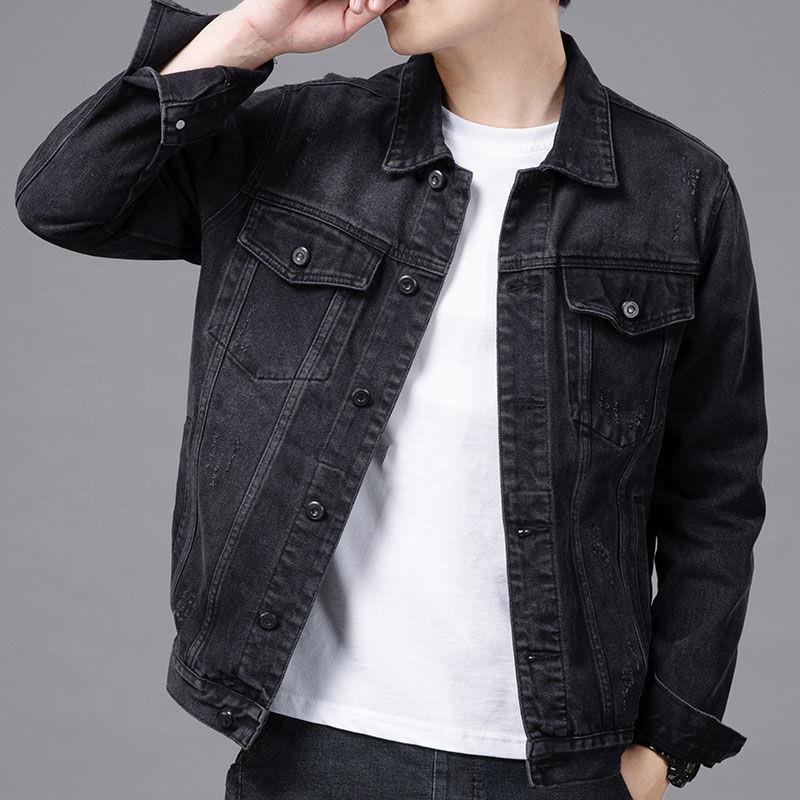 Men's Trendy 2021 Slim Fit Denim Jacket with Fleece Lining