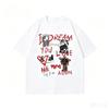 Summer Y2K Dark Grunge I Dream You Love Me Again Print Oversized Tshirt Retro Streetwear Casual Tee for Unisex WoUnisex Breathable