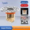Odor-Proof All-Copper Floor Drain with Anti-Backflow Sealing Cover for Bathrooms