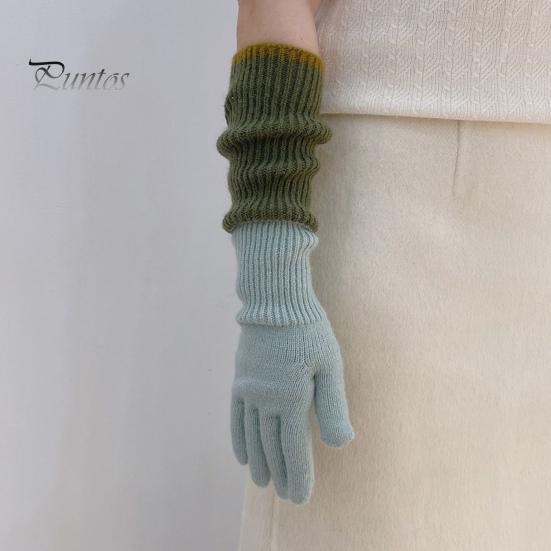 1 paire de gants d'hiver épais en tricot à cinq doigts pour femme, unisexe, antidérapants, pour écran tactile, pour la conduite, le golf, le ski, le patinage